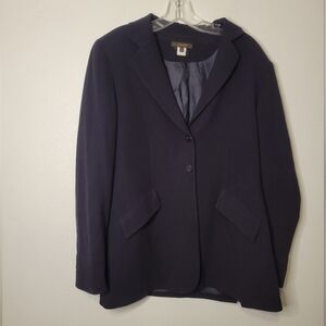 J. Crew size 12 women's wool navy blazer jacket flaw